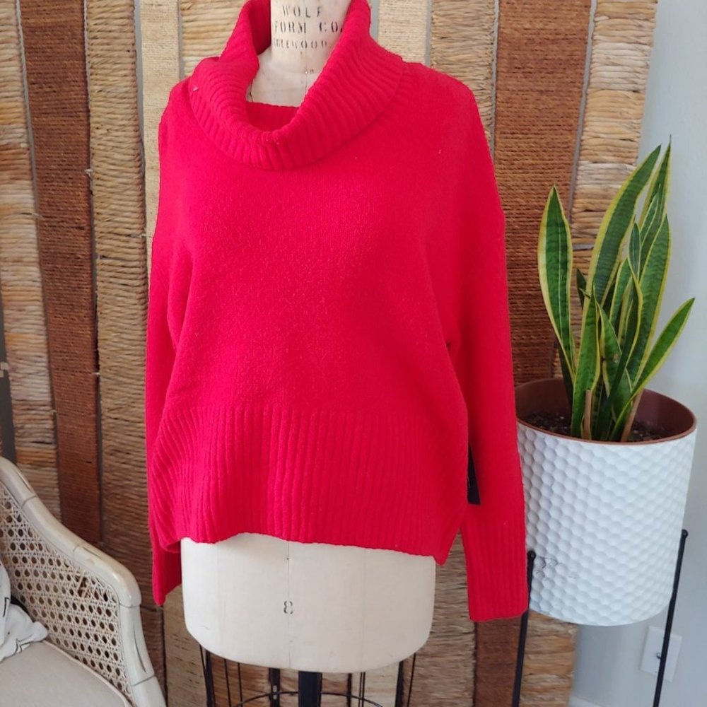♥️SOLD♥️Rachel Zoe Oversized Turtleneck Sweater - Picture 1 of 8